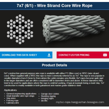 7X7 (6/1) - Wire Strand Core Wire Rope
